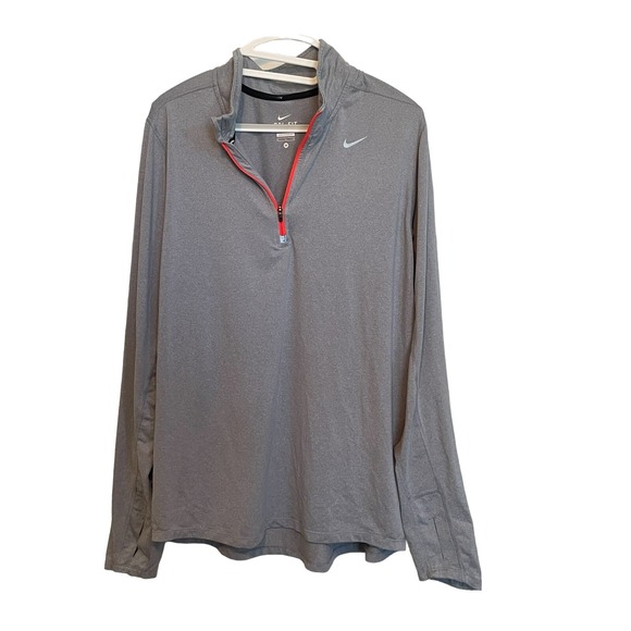 Nike Other - Nike Running Element Men's Medium Gray Reflective 1/4 Zip Shirt 504606-008